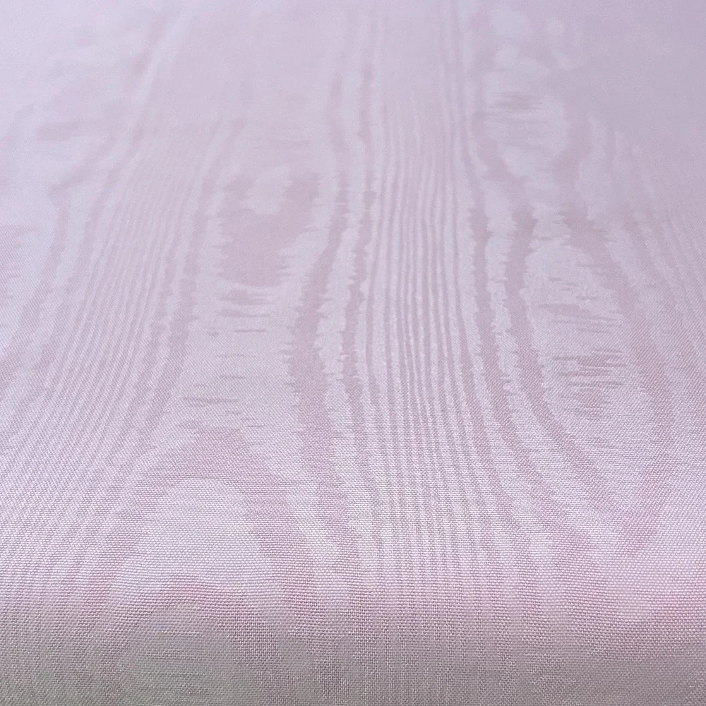 Vintage Rose Pink Moire Tablecloth 80x60 9 Matching Napkins Rectangle Wood Grain